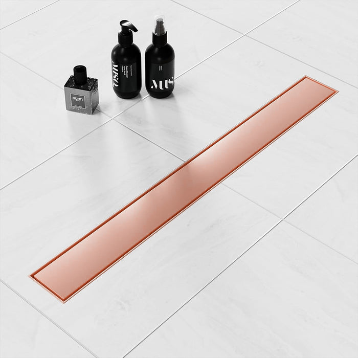 مجرى شاور روز جولد بشفة HDL 06 45 RG استانلس ستيل 45 سم بالصرف من بيورا