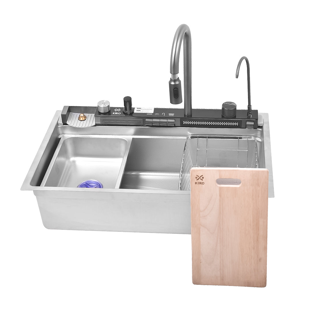 حوض مطبخ سمارت ديجيتال بيانو سيفين ستيل SD 7850 استانلس 304 بجميع المشتملات