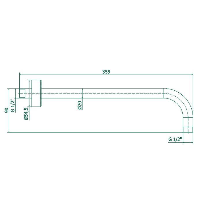 ( طلب مسبق )  مخرج دفن علوي جينيبري B 6411351 ذهبي 35 سم بالوش منتج مستورد صناعة إسباني
