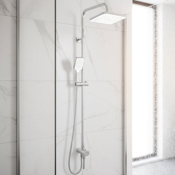 عامود دش 2 × 1 جواد تيرا GX 001261 كروم مربعة بالخرطوم الحراري