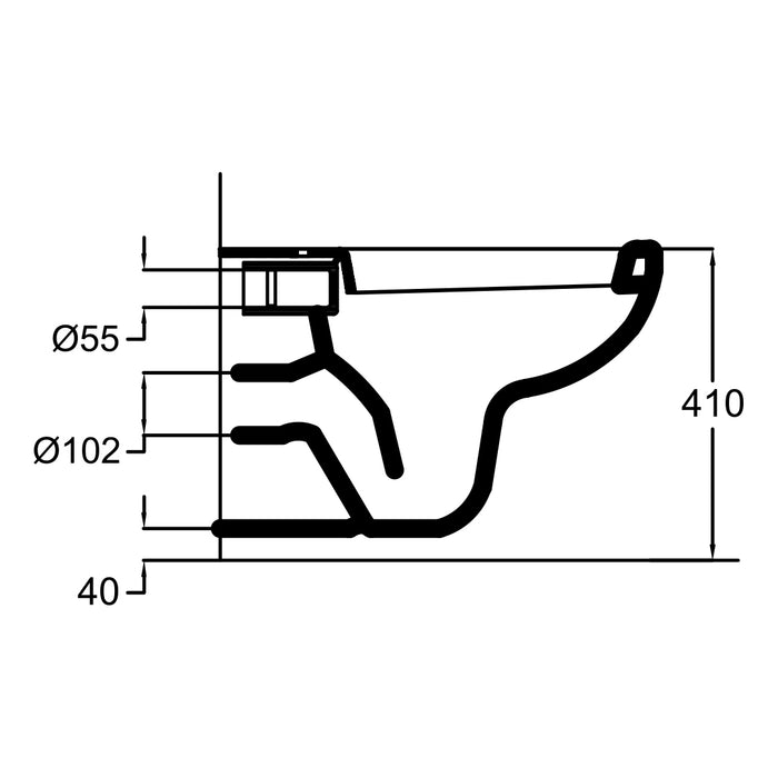 ( طلب مسبق )  مرحاض معلق ايديال ستاندرد سبيس G 0491 برجامون بالسيديلي والشطاف الداخلي بالمقبض ومجموعة التثبيت