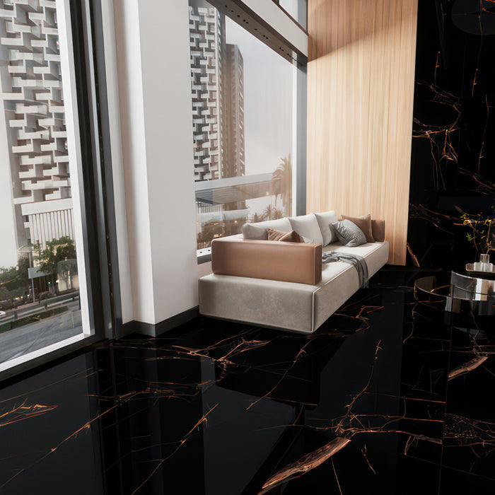 ( طلب مسبق )  بورسلين هندي 310 لامع فرز اول 60 × 120 سم من كيراميكا