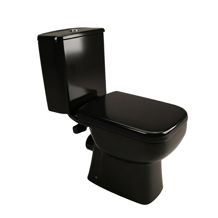 مرحاض ميكافيت سيلينا اسود لامع بالشطاف الداخلي والسديلي والخزان بالعدة وطقم التثبيت