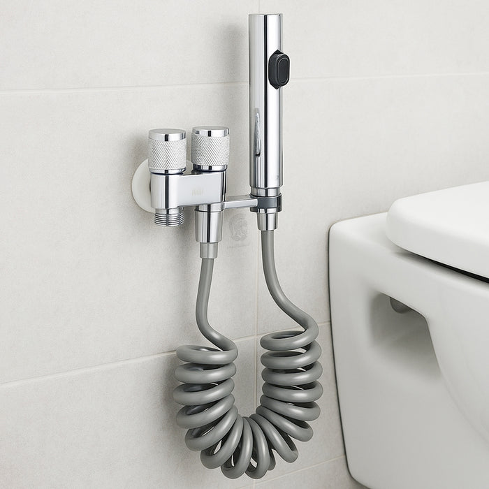 شطاف خارجي بمحبس مزدوج كروم قلب سيراميك نصف لفة بالخرطوم سوستة وعلاقة والوش