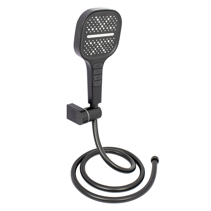 ( طلب مسبق )  مجموعة سماعة الفا بيانو ACH 02 مربع اسود سماعة 3 نظام 4 زرار بخرطوم حراري 150 سم وعلاقة ومجموعة التثبيت