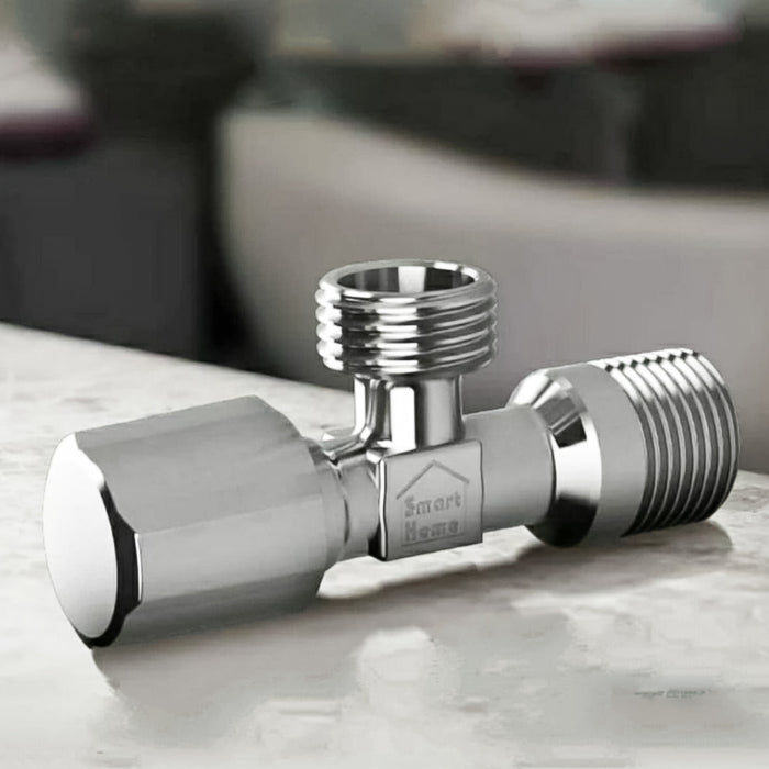 ( طلب مسبق )  محبس زاوية سمارت هوم 371040029 قلب جلبة لفة كاملة اللون كروم