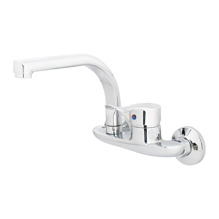 ( طلب مسبق )  خلاط مطبخ حائطي دايموند تمارا DT 03 كروم قنطرة علوية 25 سم