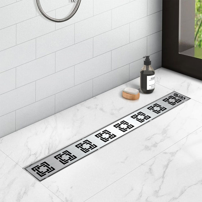 مجرى شاور سكوير بشفة HDL 04 45 استانلس ستيل 45 سم بالصرف اللون كروم من بيورا