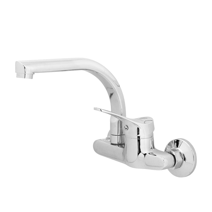 خلاط مطبخ حائطي دايموند ريد DR 03 كروم قنطرة علوية 22 سم