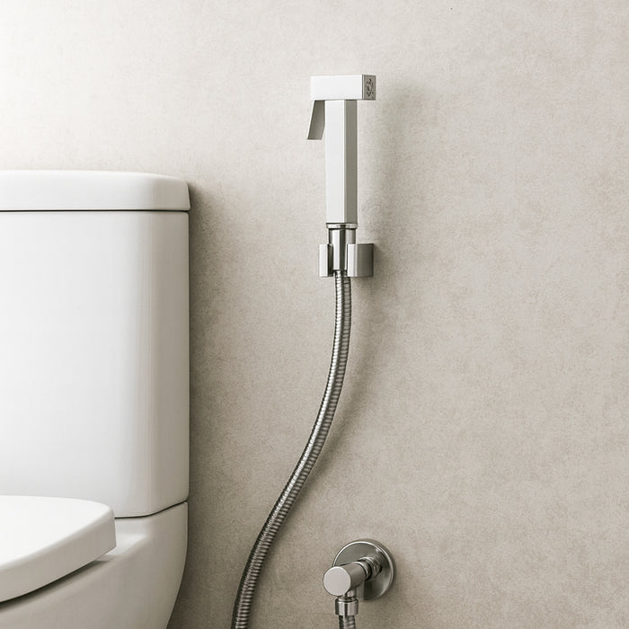 شطاف خارجي فوريو نحاس كروم خرطوم 100 سم وعلاقة ومجموعة التثبيت