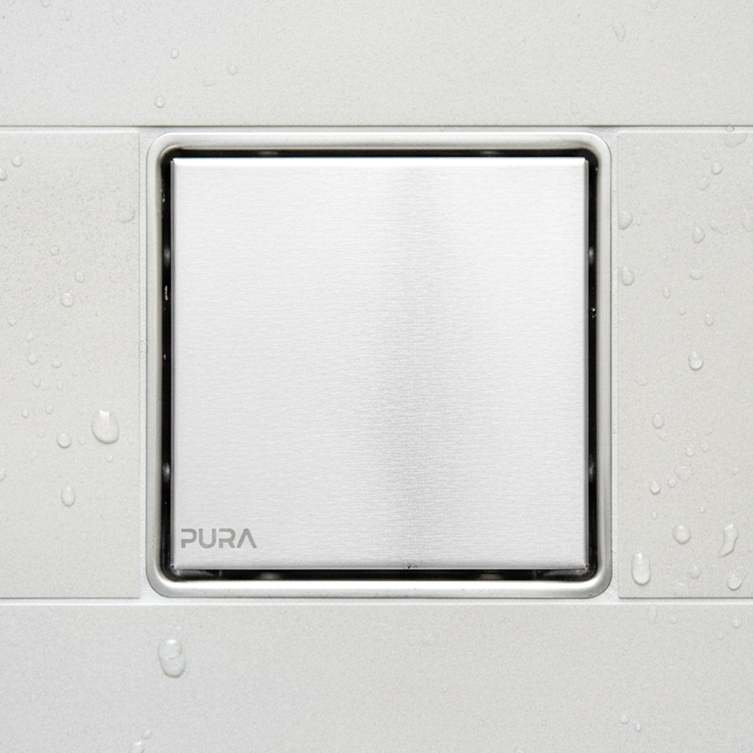 غطاء بيبه بيورا FDS-61-15 كروم 15 × 15 سم استانلس ستيل 304 سُمك 1 مللي