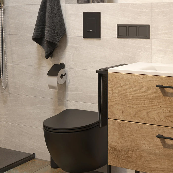 ( طلب مسبق )  خزان دفن شاسية كامل جروهي 39939000 بالوش المربع لون اسود فانتوم شامل التثبيت