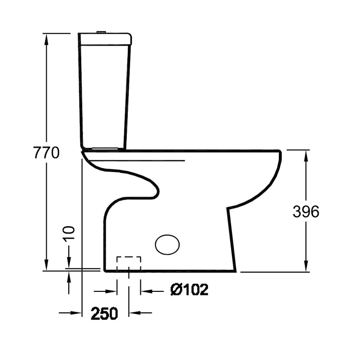 ( طلب مسبق )  مرحاض ايديال ستاندرد سبيس G 0421 برجامون الصرف P بالشطاف الداخلي والسيديلي والخزان بالعدة ومجموعة التثبيت