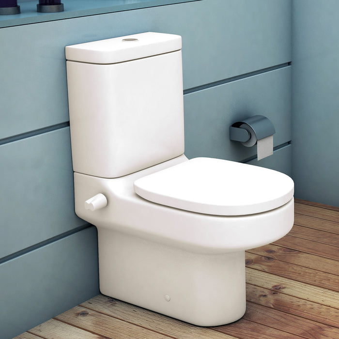 ( طلب مسبق )  مرحاض ملاصق للحائط ايديال ستاندرد بلايا G 4925 برجامون الصرف S/P بالسيديلي والخزان بالماكينة والشطاف الداخلي ومجموعة التثبيت