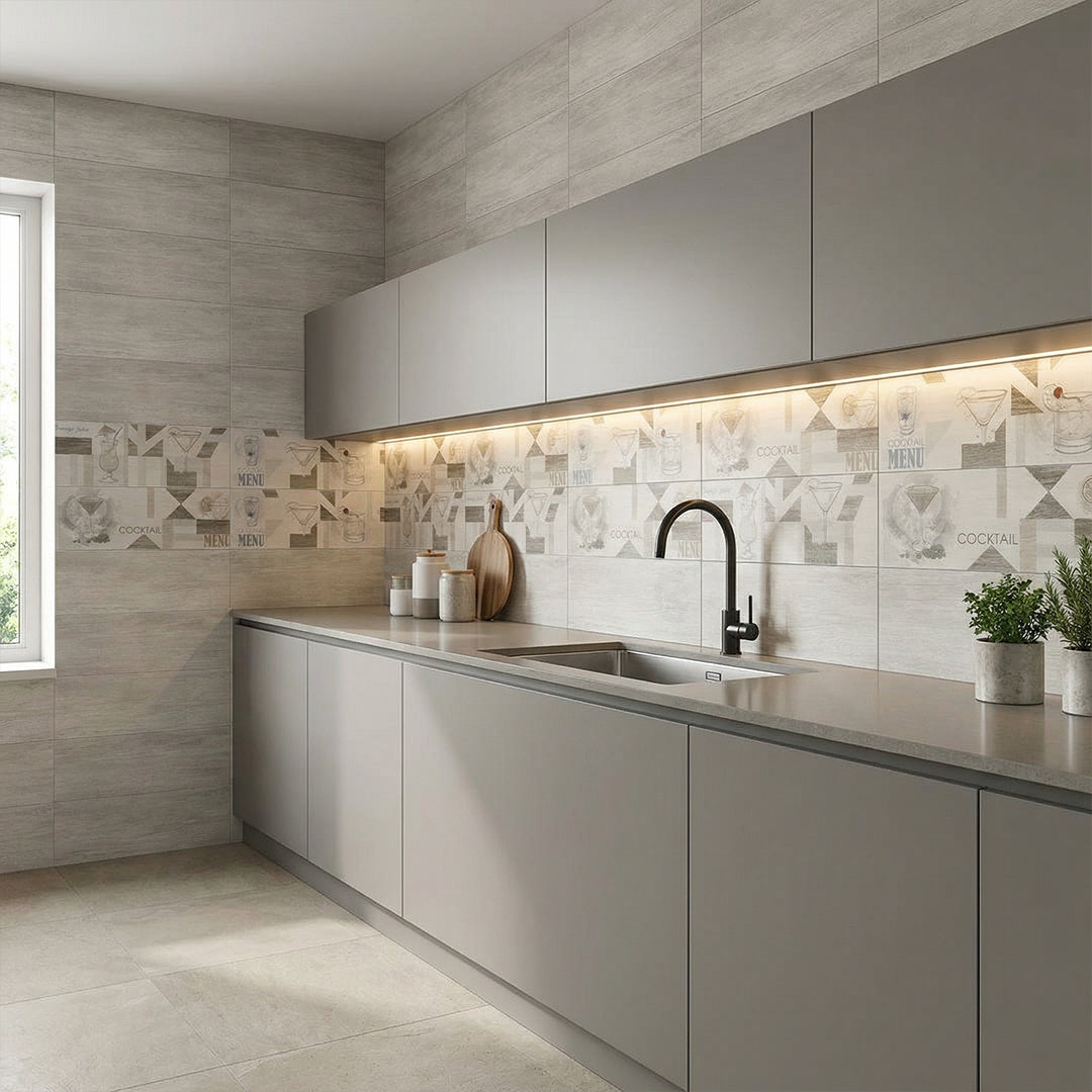 سيراميك حوائط ارت لوتس فرز ثالث 25 × 75 سم نصف لامع