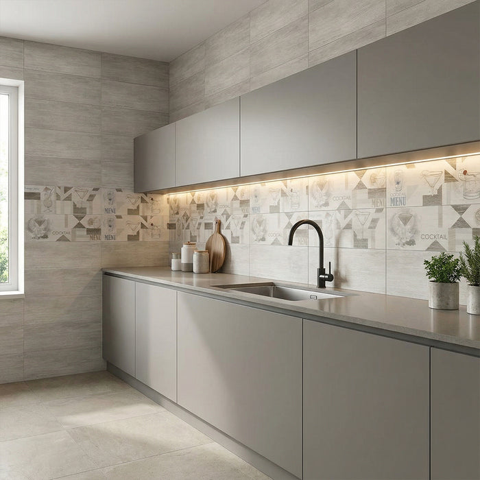 سيراميك حوائط ارت لوتس فرز ثالث 25 × 75 سم نصف لامع