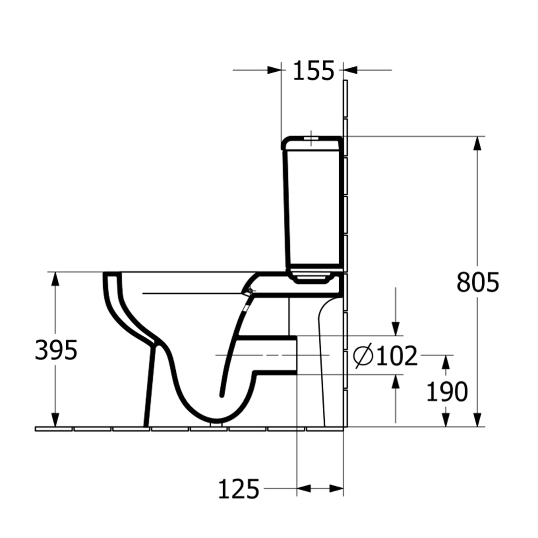 ( طلب مسبق )  مرحاض ارضي فيلروي اند بوخ اونوفو 5C30B301 ابيض ريمليس بالسيديلي ذاتي الغلق والخزان بالعدة والمقبض والشطاف الداخلي ومجموعة التثبيت