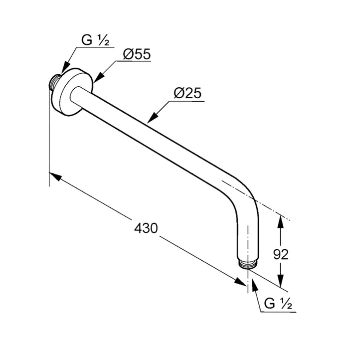 ( طلب مسبق )  مخرج دفن علوي كلودي راك RAK 12013 كروم 40 سم