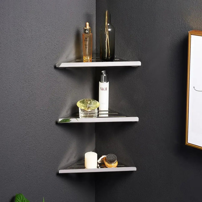 طقم رف ركنة بانيوكس 3CO-01-02S كروم 3 دور استانلس ستيل 304