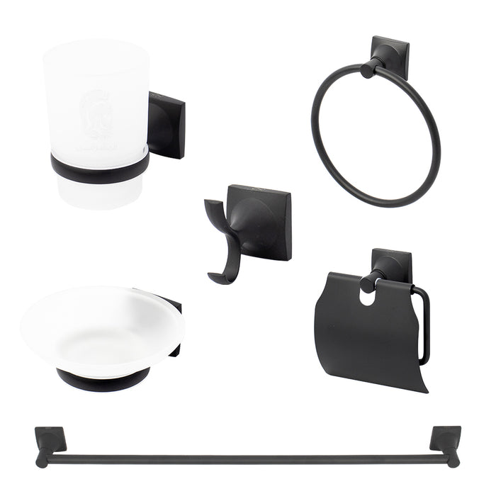 طقم اكسسوارات انفينيتي IN 150 B اسود مط 6 قطع استانلس ستيل