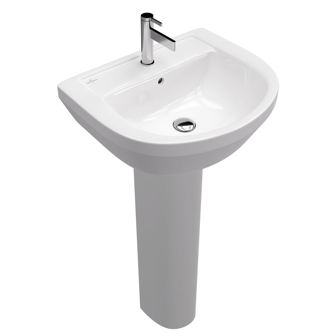 ( طلب مسبق )  حوض حمام بالعامود الطويل فيلروي اند بوخ افينتو 5A456001 ابيض 60 سم