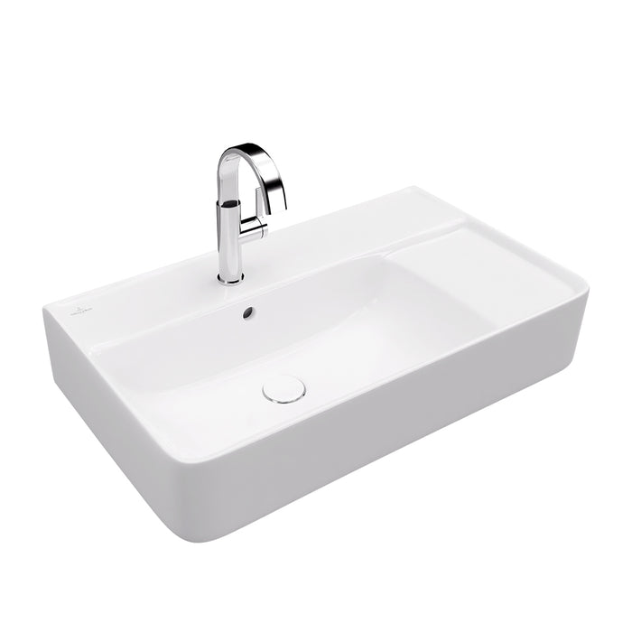 ( طلب مسبق )  حوض وحدة موبيليا فيلروي اند بوخ سبواي 5A408001 ابيض لامع 80 سم بمجموعة التثبيت