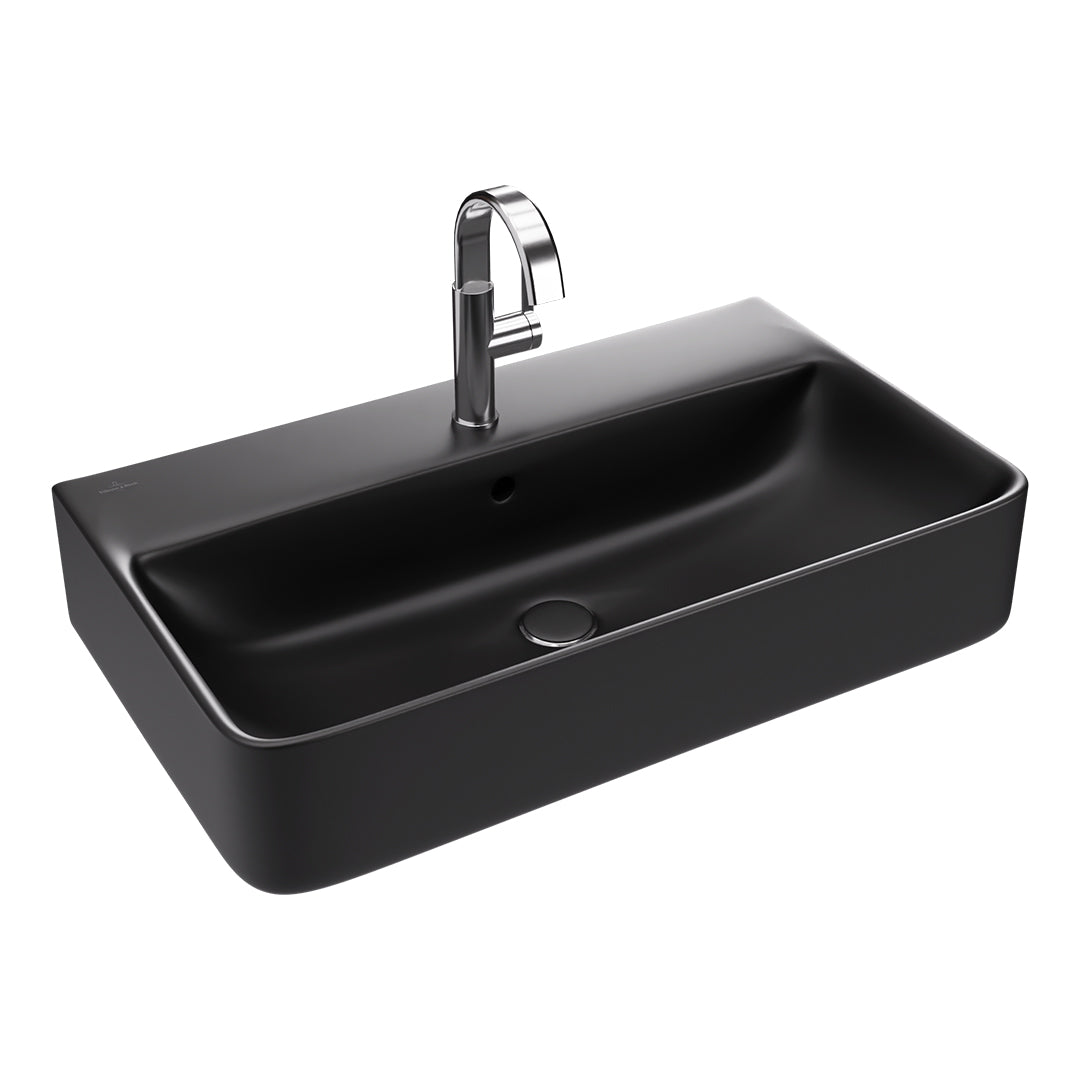 ( طلب مسبق )  حوض وحدة موبيليا فيلروي اند بوخ سبواي 5A418038 اسود مط 79.5 سم بمجموعة التثبيت