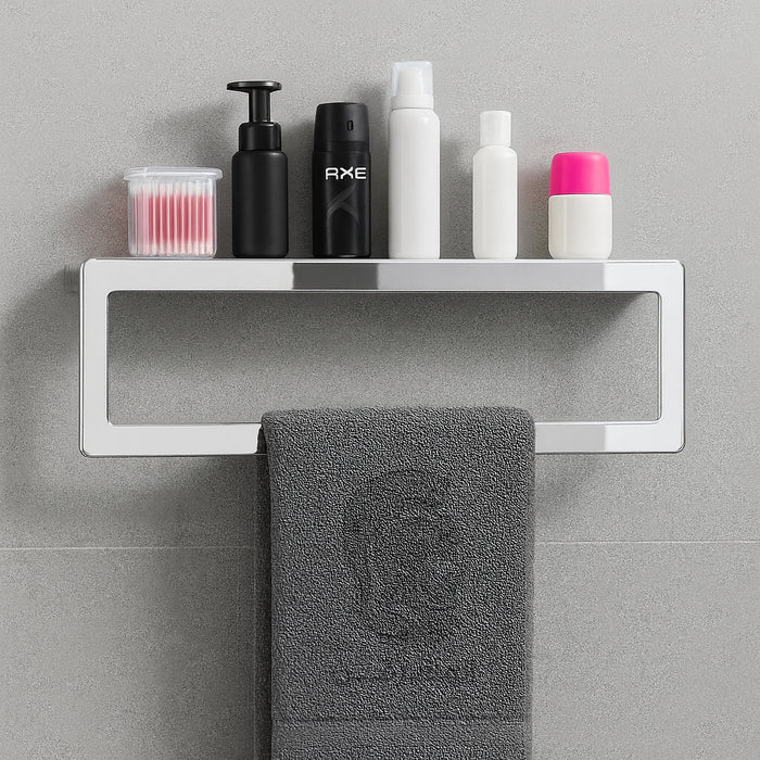 فواطة مستطيلة برف بانيوكس F2-01-02S كروم 56 سم استانلس ستيل 304