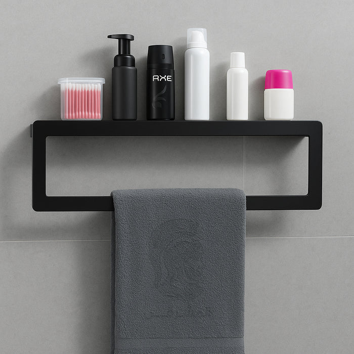 فواطة مستطيلة برف بانيوكس F2-01-01S اسود 56 سم استانلس ستيل 304