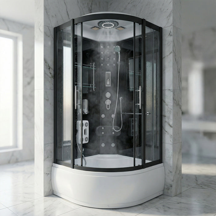 كابينة شاور متكاملة فول سيستم SH 9090 FS ابيض 90 × 90 سم