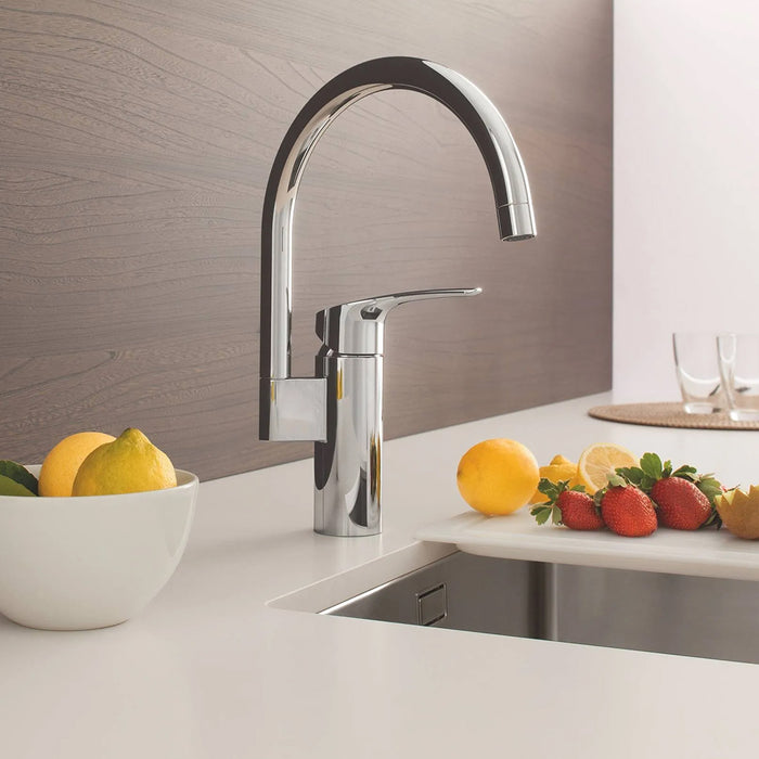 خلاط مطبخ شجرة جروهي يوروسمارت 33202003 كروم ارتفاع 34 سم