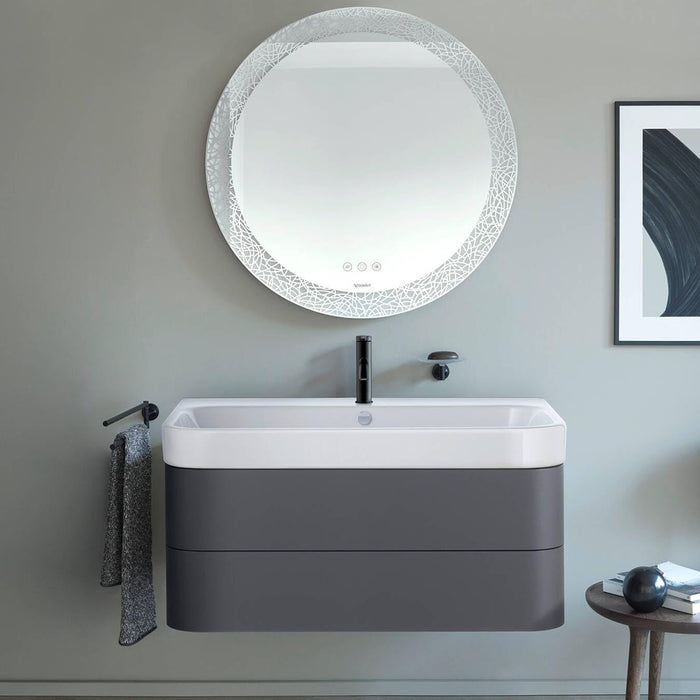 ( طلب مسبق )  حوض وحدة موبيليا ديورافيت هابي دي 2 ابيض 120 سم 2318120000