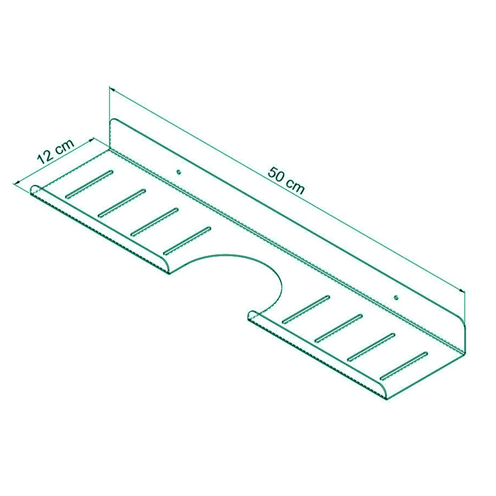 رف حوض حمام بانيوكس SH50-01-02S كروم استانلس ستيل 304