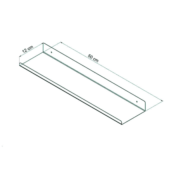 ( طلب مسبق )  رف بانيوكس SH-05-01A اسود 50 سم الومنيوم