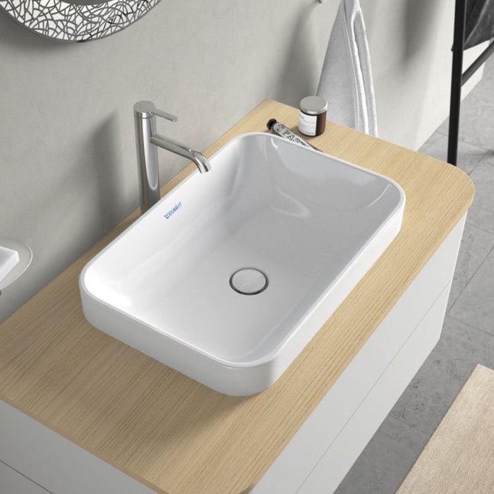 حوض ساقط رخامة ديورافيت هابي دي 2 بلس 60 سم 2359600000 اللون ابيض