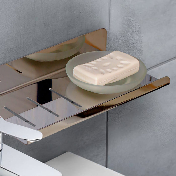 رف حوض بانيوكس SH-04-02S كروم 60 سم استانلس ستيل 304