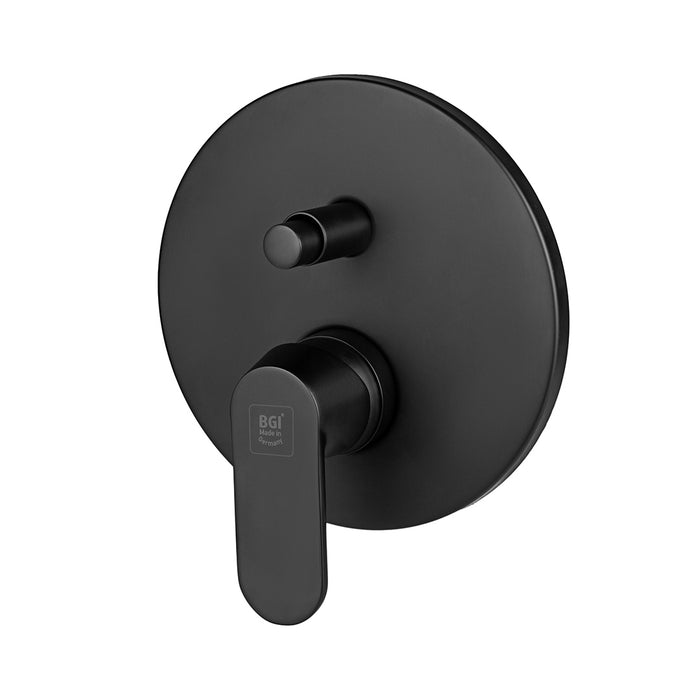 ( طلب مسبق )  خلاط بانيو دفن BGI ايكو بلس 1016 B اسود مط 2 مخرج جسم الدفن بالوش والمقبض والمحول مستورد صناعة ألماني