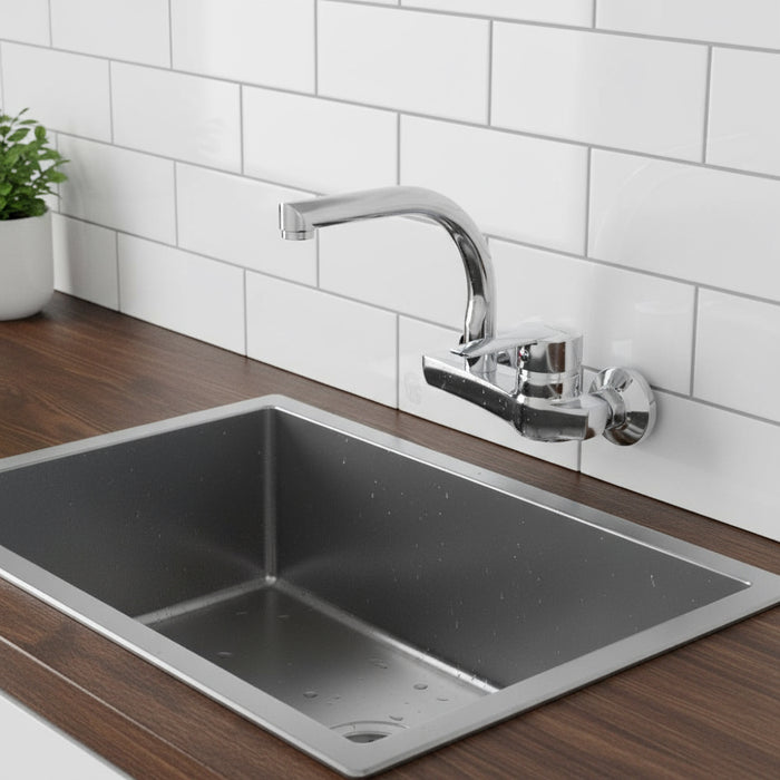 خلاط مطبخ حائطي فوكس جلوب سبيكترا SP 06 كروم قنطرة علوية 22 سم