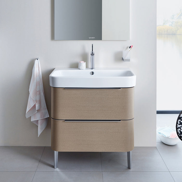 ( طلب مسبق )  حوض وحدة موبيليا ديورافيت هابي دي 2 ابيض 80 سم 2318800000