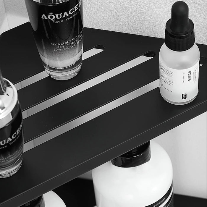 طقم رف ركنة بانيوكس 3CO-01-01S اسود 3 دور استانلس ستيل 304