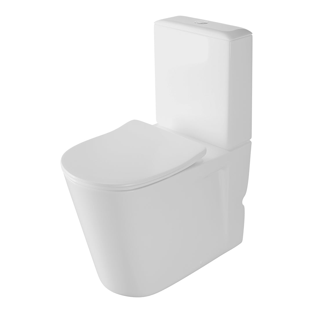 ( طلب مسبق )  مرحاض ملاصق للحائط فيلروي اند بوخ سبواي 5C34T301 ابيض لامع ريمليس بالسيديلي ذاتي الغلق والخزان بالعدة والمقبض والشطاف الداخلي ومجموعة التثبيت