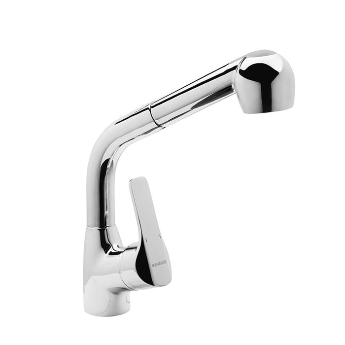 خلاط مطبخ شداد جينيبري K8 كود 61206284566 كروم ارتفاع 31 سم سماعة 2 نظام منتج مستورد صناعة اسباني