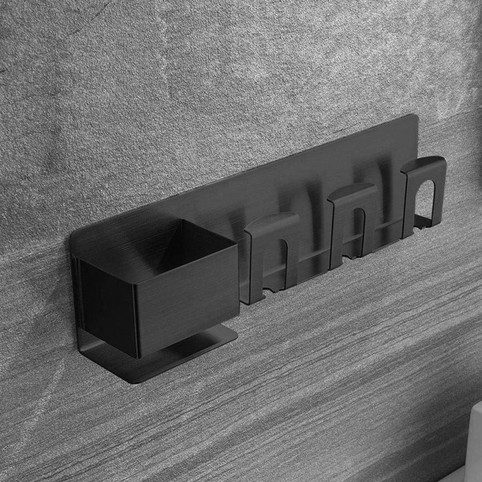 حامل فرش اسنان بانيوكس TBH-02-01S اسود بحامل للمعجون استانلس ستيل 304