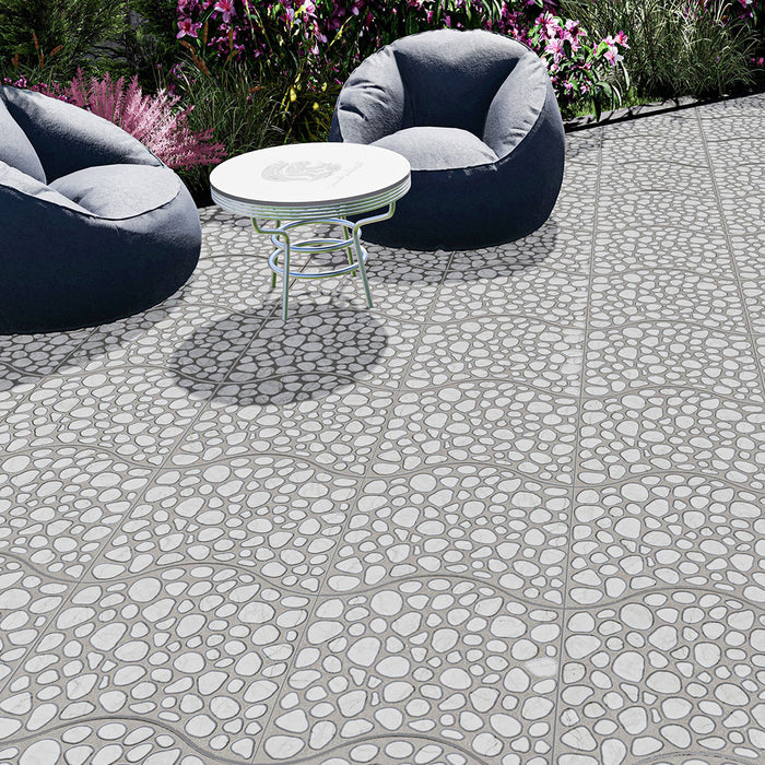 ( طلب مسبق )  سيراميك ارضيات اوت دور ارت روكس كرارة جراي فرز ثاني 50.5 × 60.50 سم مط