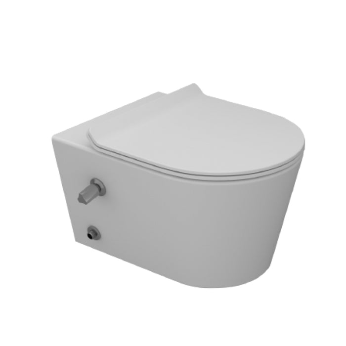 مرحاض معلق سانيبيور تايتن 2542490078 ابيض بالسيديلي والشطاف الداخلي ومجموعة التثبيت