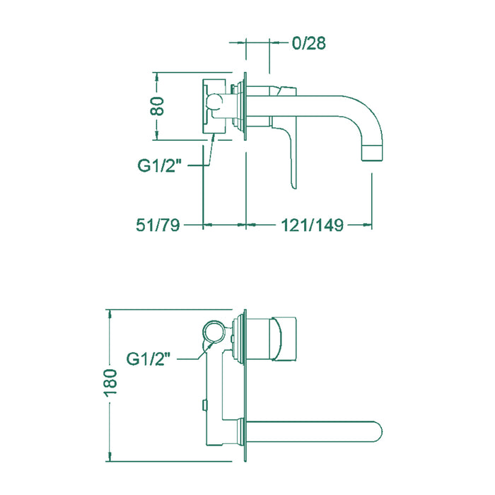( طلب مسبق )  خلاط حوض دفن جينيبري كورال 64131324166 اسود القنطرة 16 سم جسم الدفن بالوش والمقبض منتج مستورد صناعة إسباني