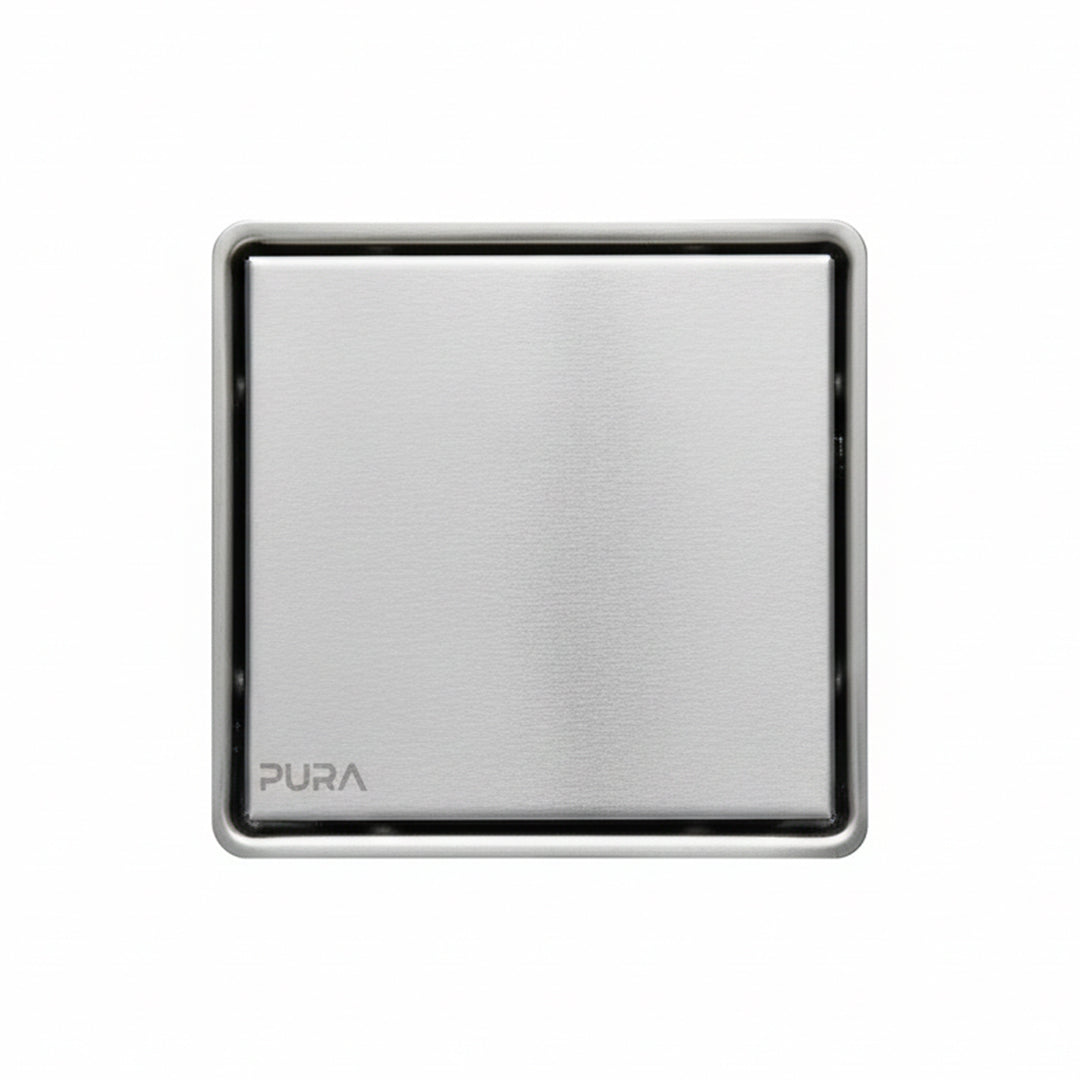 غطاء بيبه بيورا FDS-61-15 كروم 15 × 15 سم استانلس ستيل 304 سُمك 1 مللي