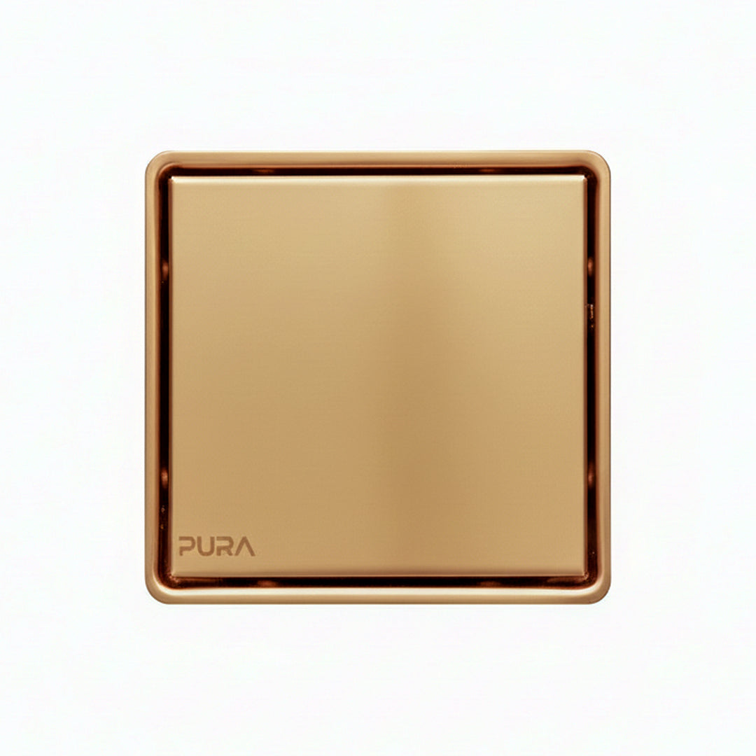 غطاء بيبه بيورا FDS-61-15RG روز جولد 15 × 15 سم استانلس ستيل 304 سُمك 1 مللي