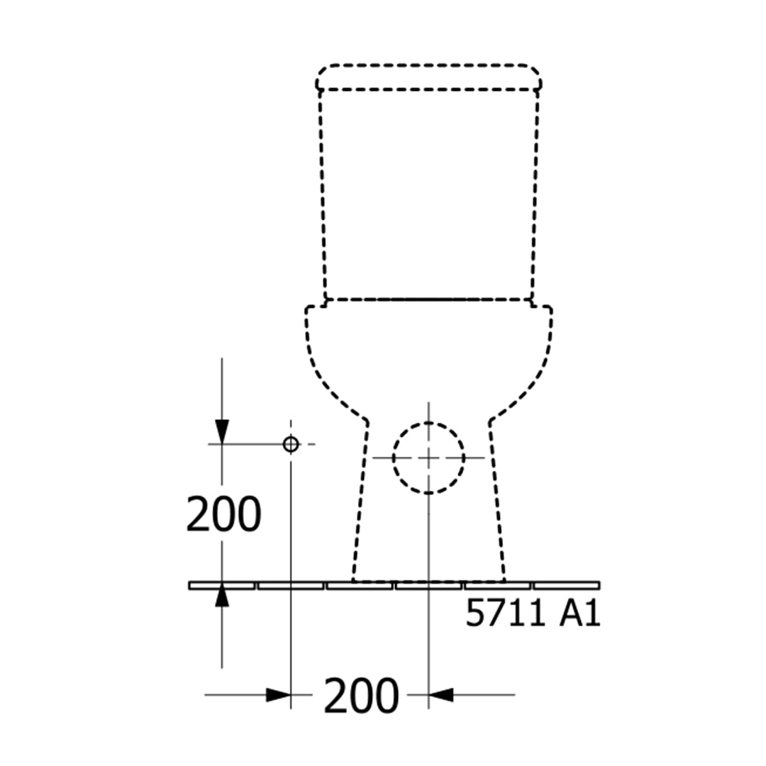 ( طلب مسبق )  مرحاض ارضي فيلروي اند بوخ اونوفو 5C30B301 ابيض ريمليس بالسيديلي ذاتي الغلق والخزان بالعدة والمقبض والشطاف الداخلي ومجموعة التثبيت