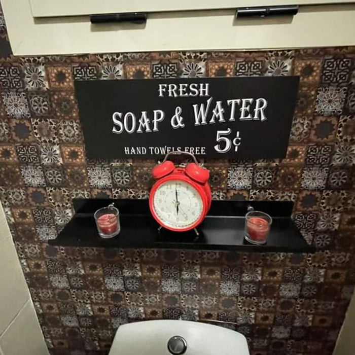 ( طلب مسبق )  رف بانيوكس SH-05-01A اسود 50 سم الومنيوم